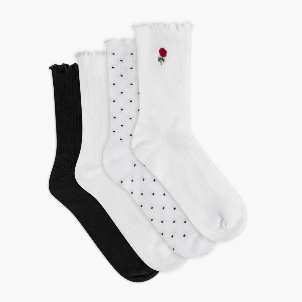 Women's Ruffle Rib Quarter Sock | Studio 4-Pack